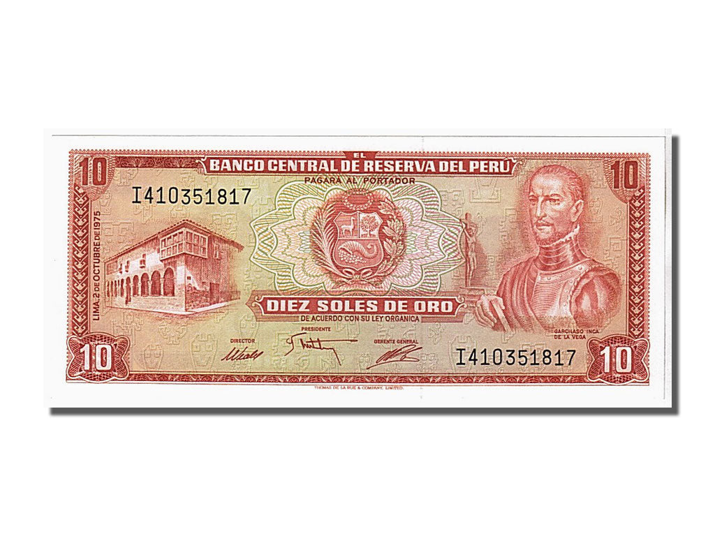 Banconote, Perù, 10 Soles De Oro, 1975, KM:106, FDS