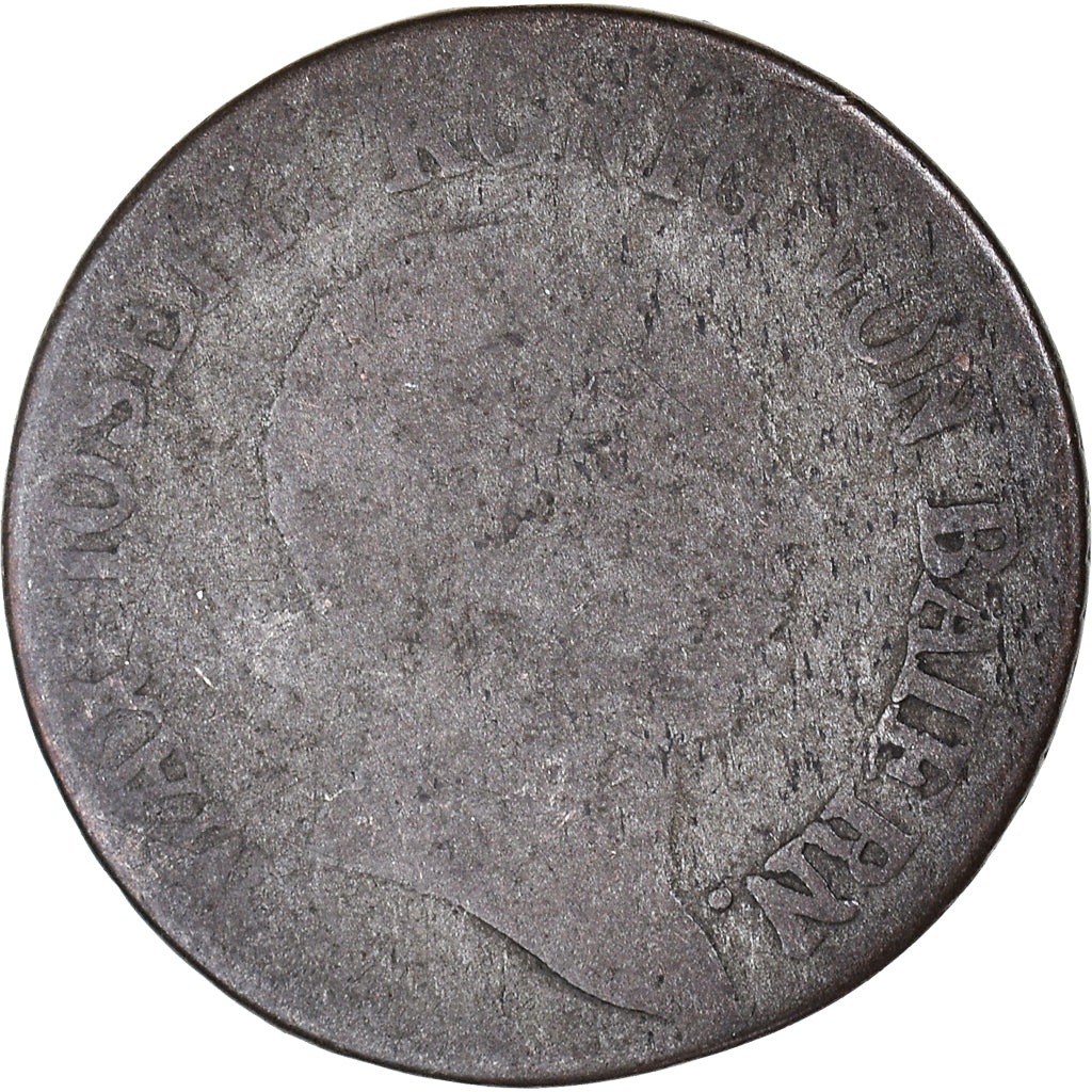 Coin, German States, BAVARIA, Maximilian IV, Josef, 6 Kreuzer, 1809, VF(20-25)