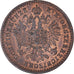 Moneta, Austria, Franz Joseph I, Kreuzer, 1881, Vienna, AU(55-58), Miedź