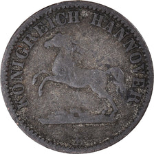 Moneda, Estados alemanes, HANNOVER, Georg V, 1/2 Groschen, 1858, BC+, Plata