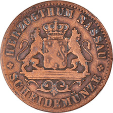 Moneta, Landy niemieckie, NASSAU, Adolph, Kreuzer, 1859, Wiesbaden, VF(30-35)