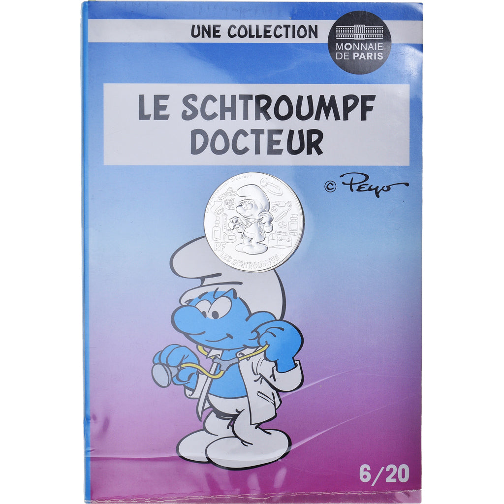 Frankreich, Monnaie de Paris, 10 Euro, Le Schtroumpf Docteur (6/20), 2020, STGL