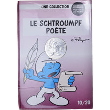 Francja, Monnaie de Paris, 10 Euro, Le Schtroumpf Poète (10/20), 2020