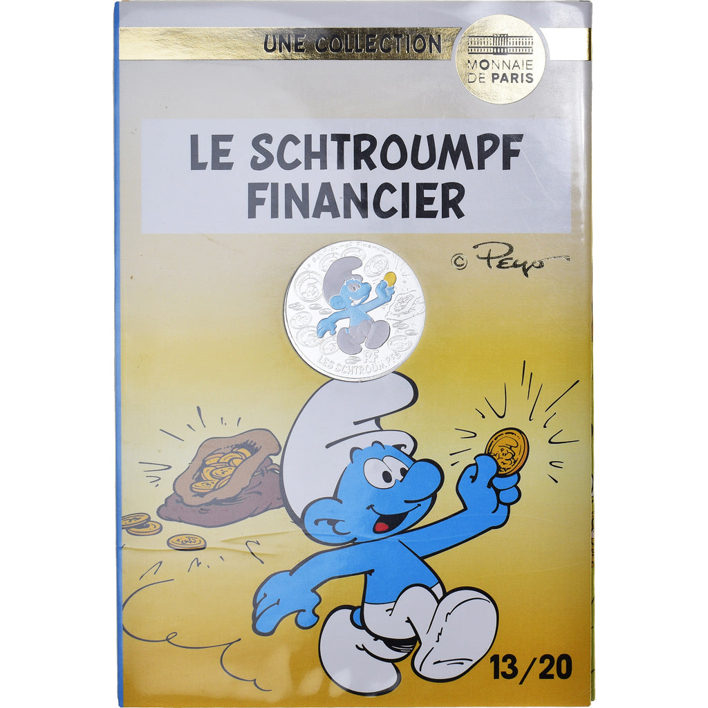 France, Monnaie de Paris, 10 Euro, Le Schtroumpf Financier (13/20), 2020, FDC