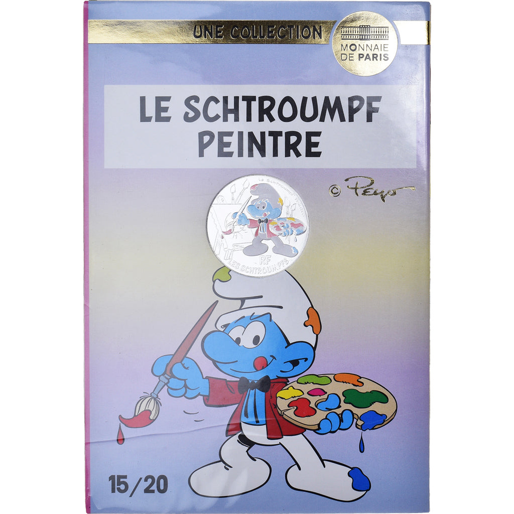 Frankreich, Monnaie de Paris, 10 Euro, Le Schtroumpf Peintre (15/20), 2020