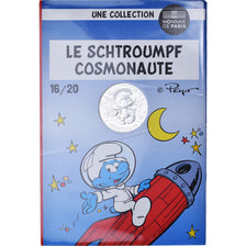 France, Monnaie de Paris, 10 Euro, Le Schtroumpf Cosmonaute (16/20), 2020, FDC