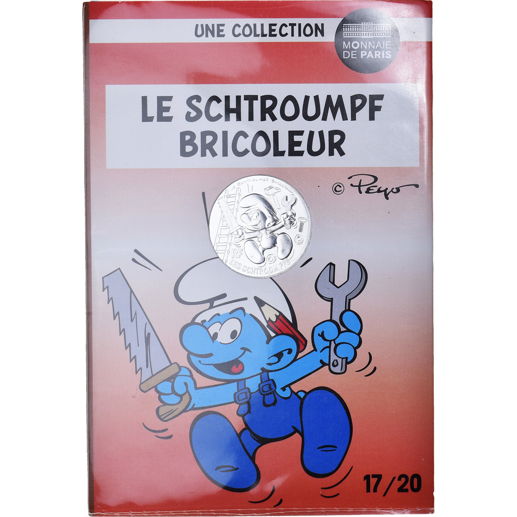 France, Monnaie de Paris, 10 Euro, Le Schtroumpf Bricoleur (17/20), 2020
