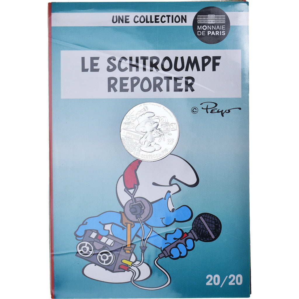 France, Monnaie de Paris, 10 Euro, Le Schtroumpf Reporter (20/20), 2020