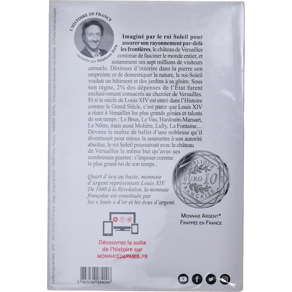 France, Monnaie de Paris, 10 Euro, Pièce d'Histoire - Louis XIV, 2019