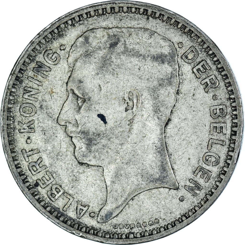 Moneda, Bélgica, Albert I, 20 Francs, 20 Frank, 1934, Brussels, BC+, Plata