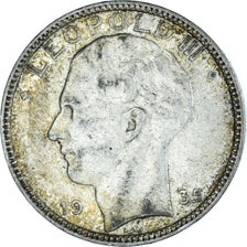 Munten, België, Leopold III, 20 Francs, 20 Frank, 1935, Brussels, FR+, Zilver
