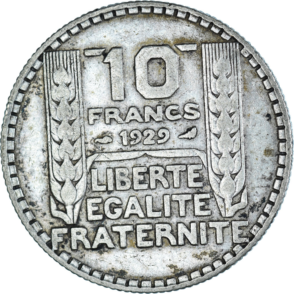 Moneta, Francia, Turin, 10 Francs, 1929, Paris, MB+, Argento, KM:878