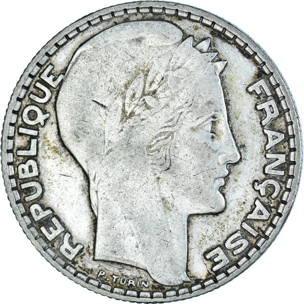 Moneta, Francja, Turin, 10 Francs, 1933, Paris, VF(30-35), Srebro, KM:878