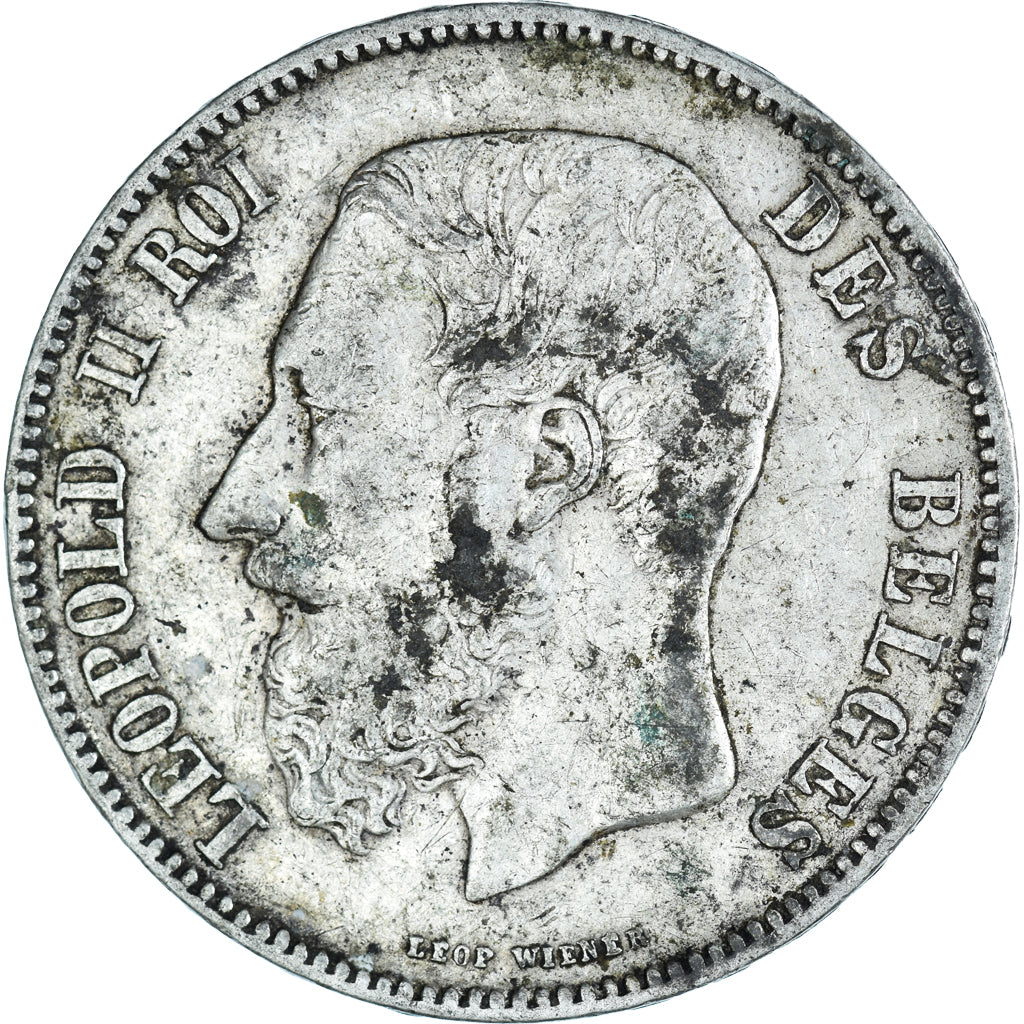Munten, België, Leopold II, 5 Francs, 5 Frank, 1869, Brussels, FR+, Zilver