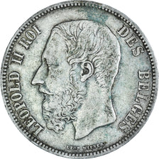 Monnaie, Belgique, Leopold II, 5 Francs, 5 Frank, 1873, Bruxelles, TB+, Argent