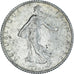 Moeda, França, Semeuse, Franc, 1914, Paris, AU(50-53), Prata, KM:844.1