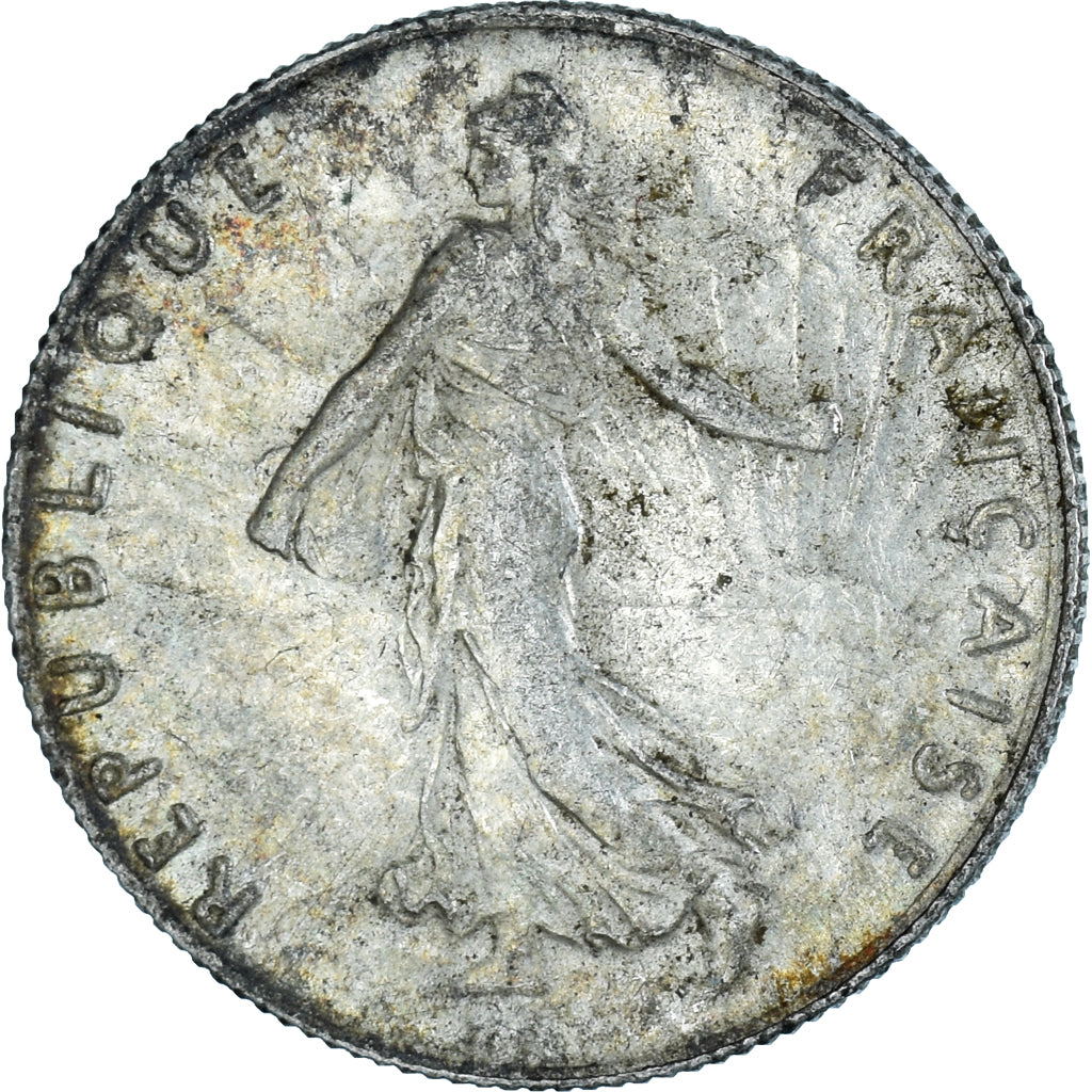 Moneta, Francja, Semeuse, 50 Centimes, 1908, Paris, EF(40-45), Srebro, KM:854