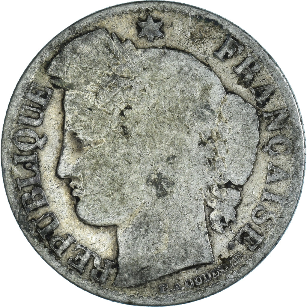 Moneda, Francia, Cérès, 50 Centimes, 1888, Paris, BC+, Plata, KM:834.1