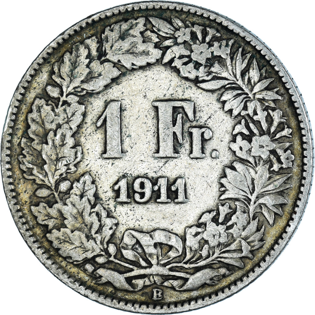 Coin, Switzerland, Franc, 1911, Bern, VF(30-35), Silver, KM:24