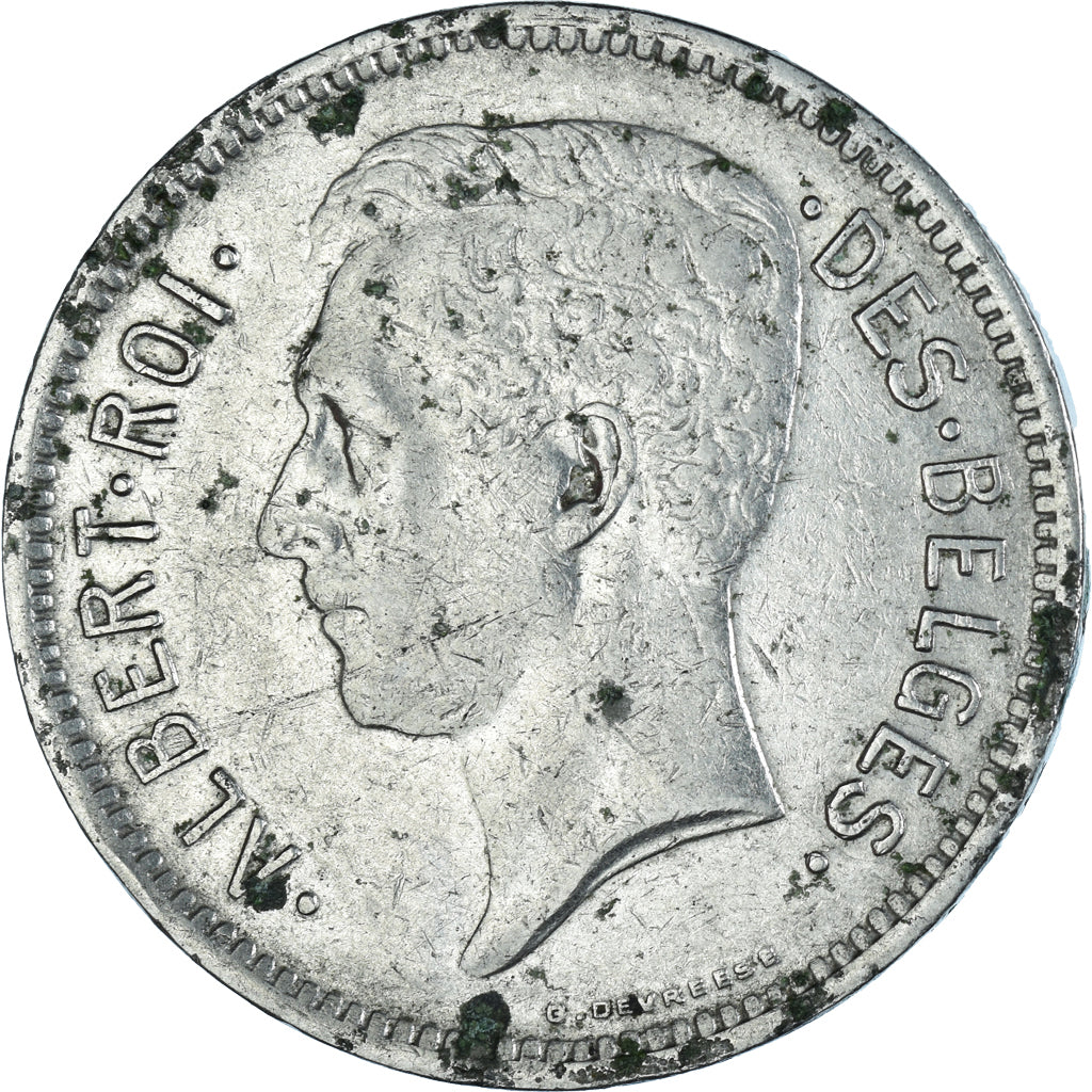 Munten, België, Albert I, 5 Francs, 5 Frank, 1931, Brussels, FR+, Nickel