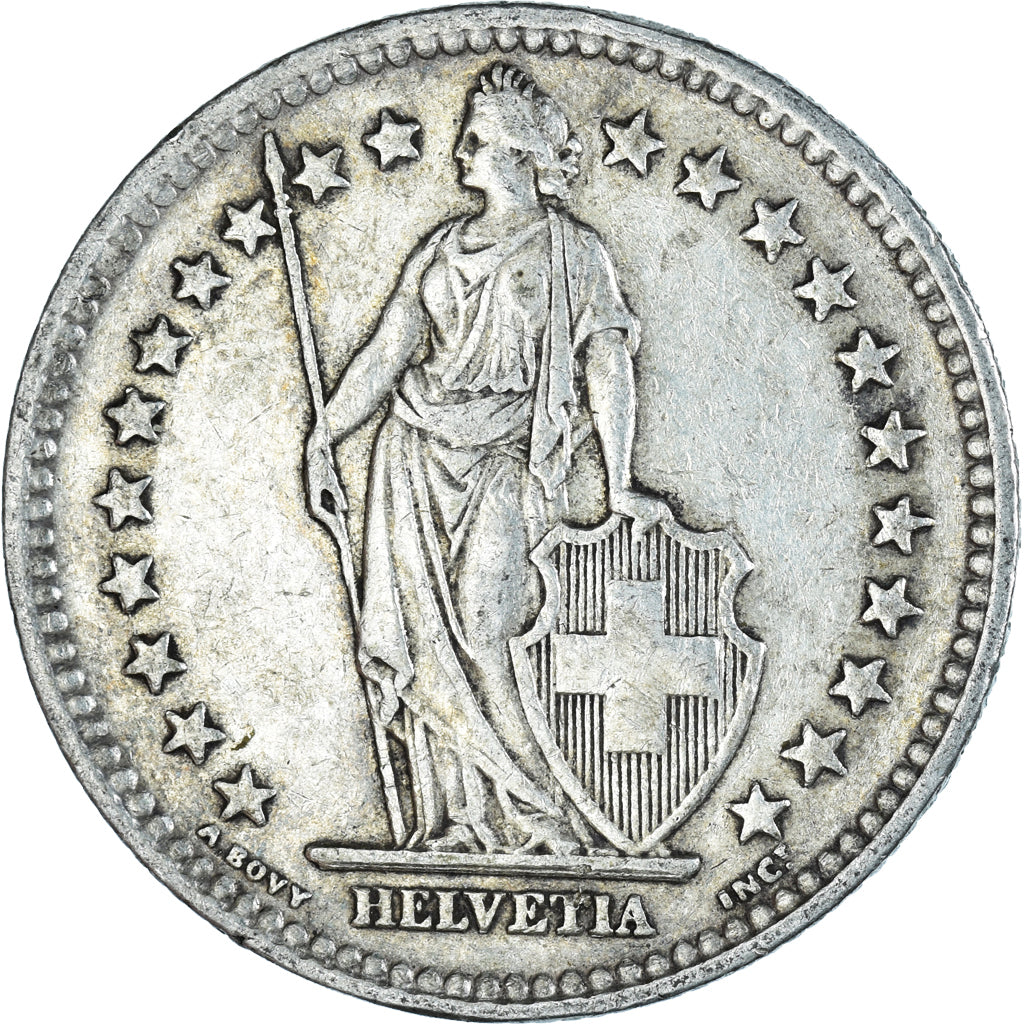 Munten, Zwitserland, 2 Francs, 1944, Bern, ZF, Zilver, KM:21