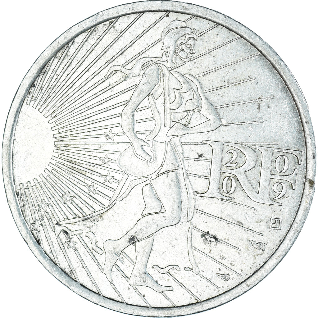 Francia, Semeuse, 10 Euro, 2009, Pessac, BB+, Argento, Gadoury:4., KM:1580