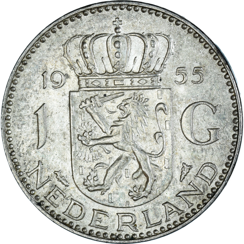 Münze, Niederlande, Juliana, Gulden, 1955, Utrecht, SS, Silber, KM:184