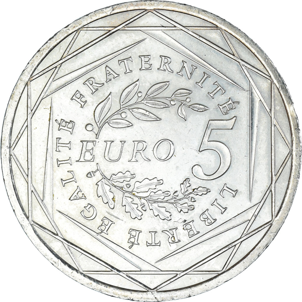 France, 5 Euro, Semeuse, 2008, Monnaie de Paris, MS(63), Silver, Gadoury:EU287