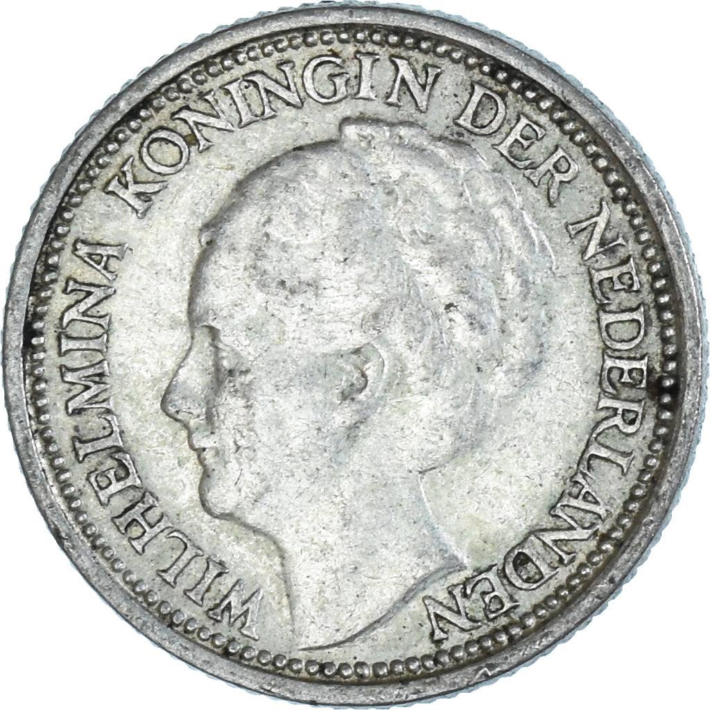 Moneta, Paesi Bassi, Wilhelmina I, 10 Cents, 1938, Utrecht, BB, Argento, KM:163