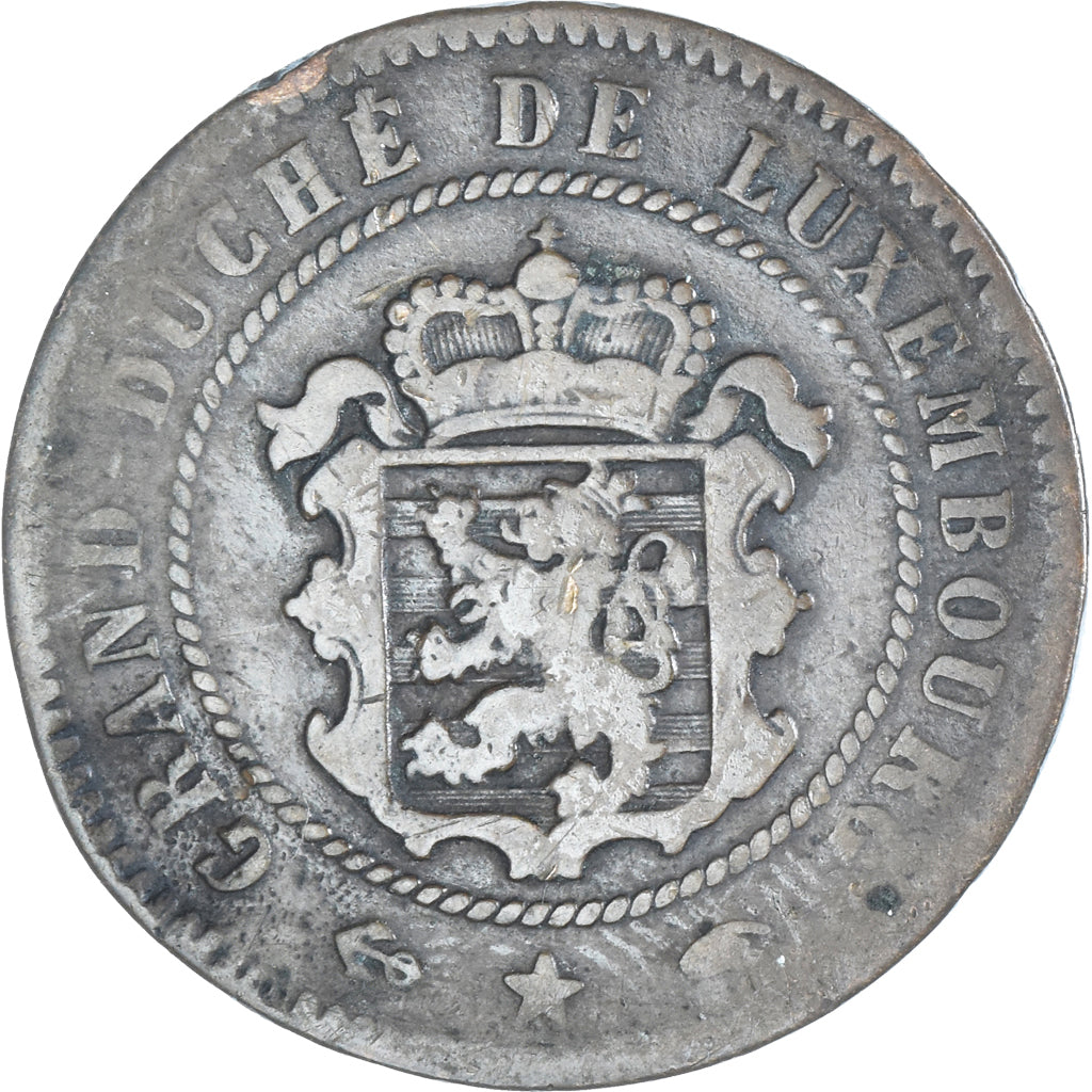 Munten, Luxemburg, William III, 5 Centimes, 1855, Paris, FR, Bronzen, KM:22.2