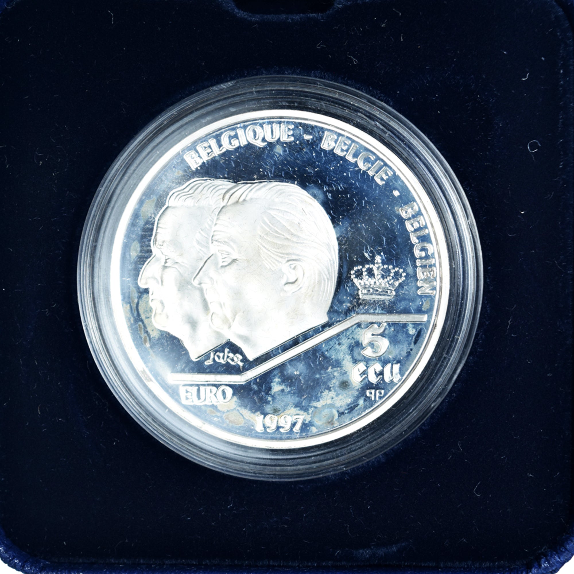 Coin, Belgium, 40th Anniversary - Treaty of Rome, 5 Ecu, 1997, Brussels, MS(63)