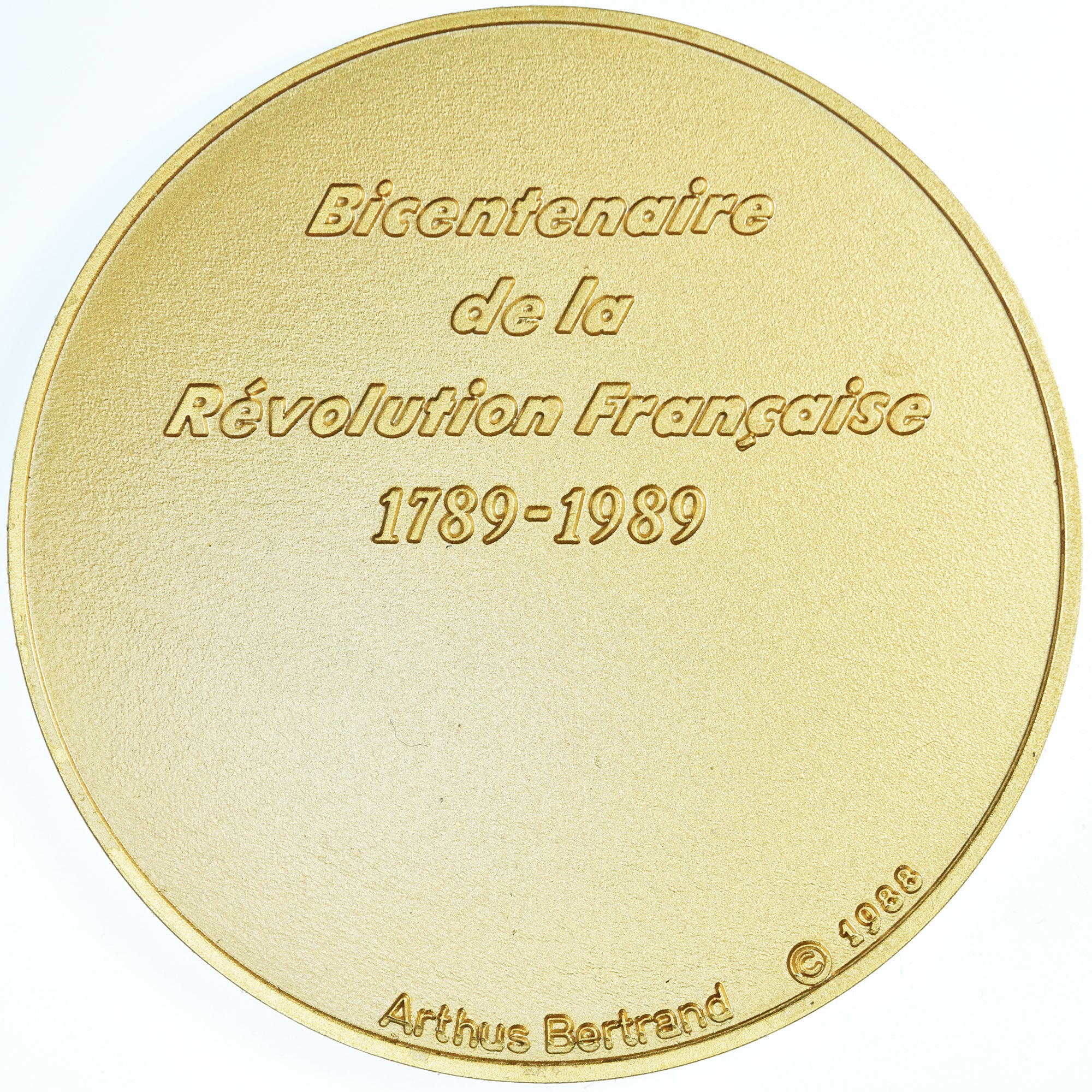 Francia, medaglia, Bicentenaire de la Révolution Française, 1988, Arthus