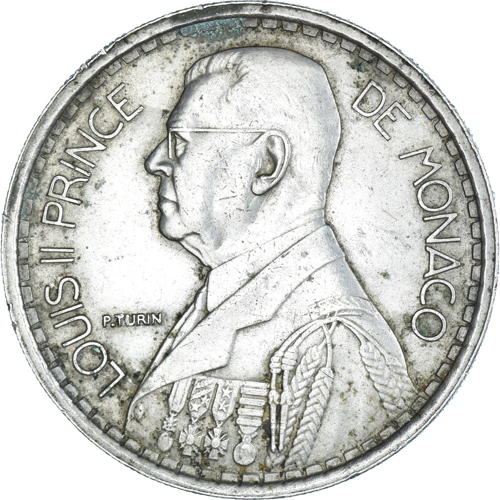 Moeda, Mónaco, Louis II, 20 Francs, Vingt, 1947, AU(50-53), Cobre-níquel