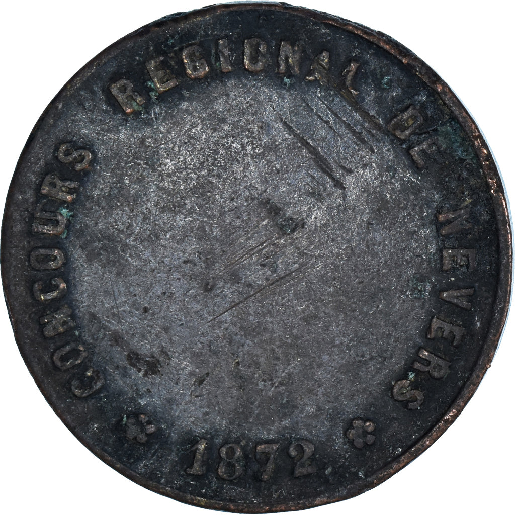 Francia, ficha, Concours Régional de Nevers, 1872, BB, Bronzo