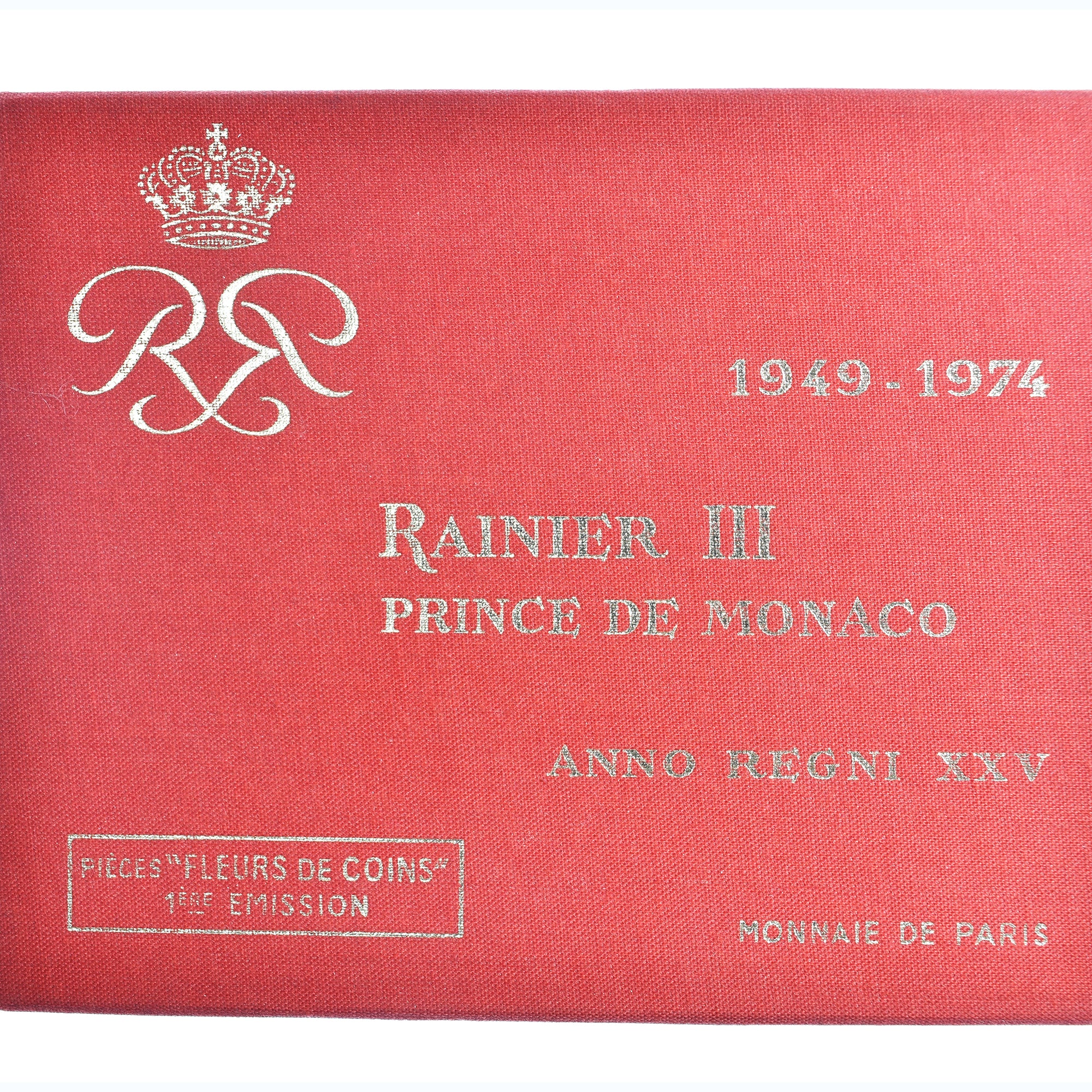 Mónaco, Rainier III, Coffret 10 c. à 50 frs., 25th Anniversary of Accession