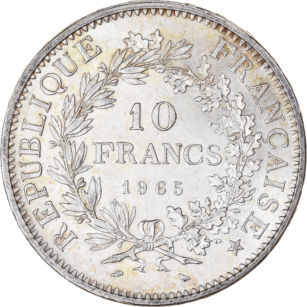 Münze, Frankreich, Hercule, 10 Francs, 1965, Paris, VZ, Silber, KM:932