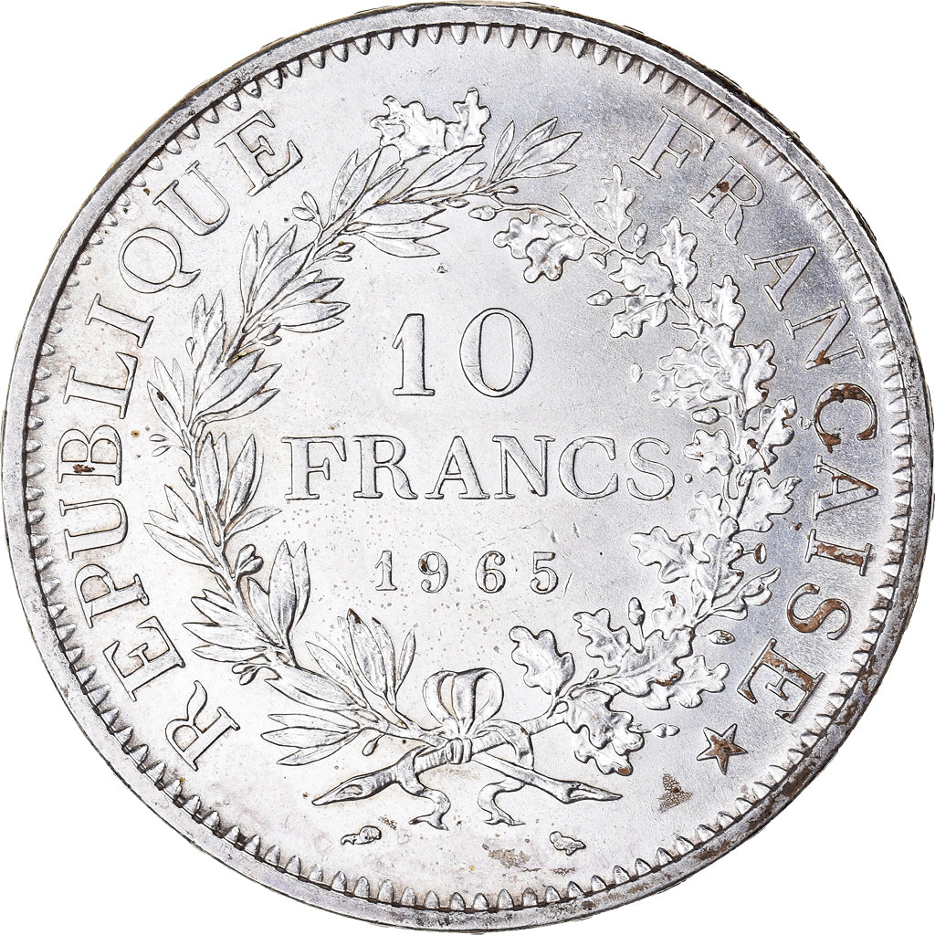 Coin, France, Hercule, 10 Francs, 1965, Paris, AU(55-58), Silver, KM:932