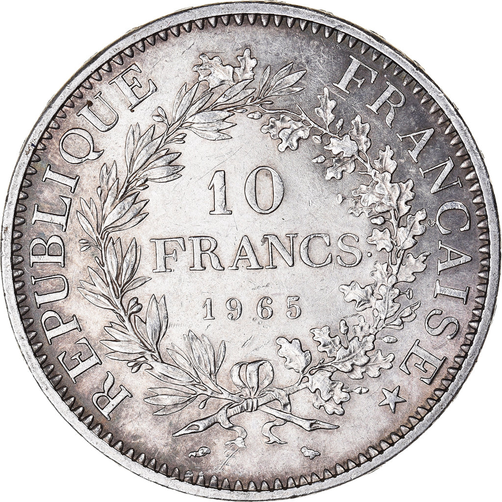 Moneta, Francja, Hercule, 10 Francs, 1965, Paris, AU(55-58), Srebro, KM:932