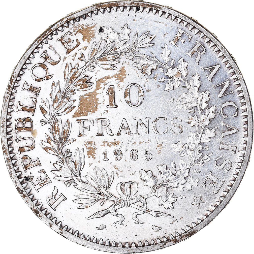 Moneta, Francia, Hercule, 10 Francs, 1965, Paris, BB+, Argento, KM:932