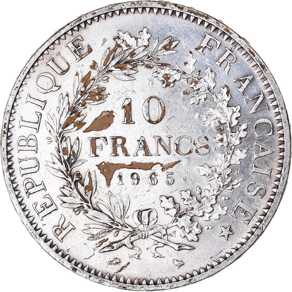 Münze, Frankreich, Hercule, 10 Francs, 1965, Paris, SS+, Silber, KM:932