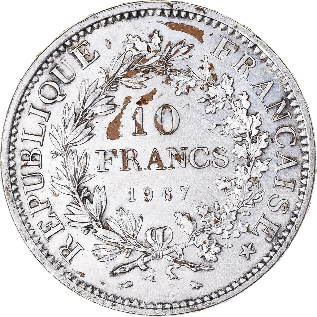 Moneta, Francia, Hercule, 10 Francs, 1967, Paris, BB+, Argento, KM:932