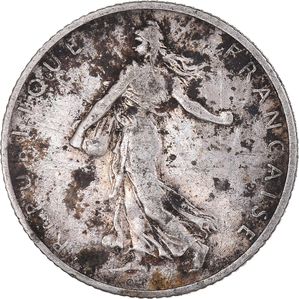 Moneta, Francja, Semeuse, Franc, 1910, Paris, VF(30-35), Srebro, KM:844.1