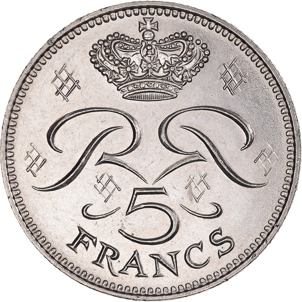 Moneta, Monaco, Rainier III, 5 Francs, 1971, SPL-, Rame-nichel, KM:150