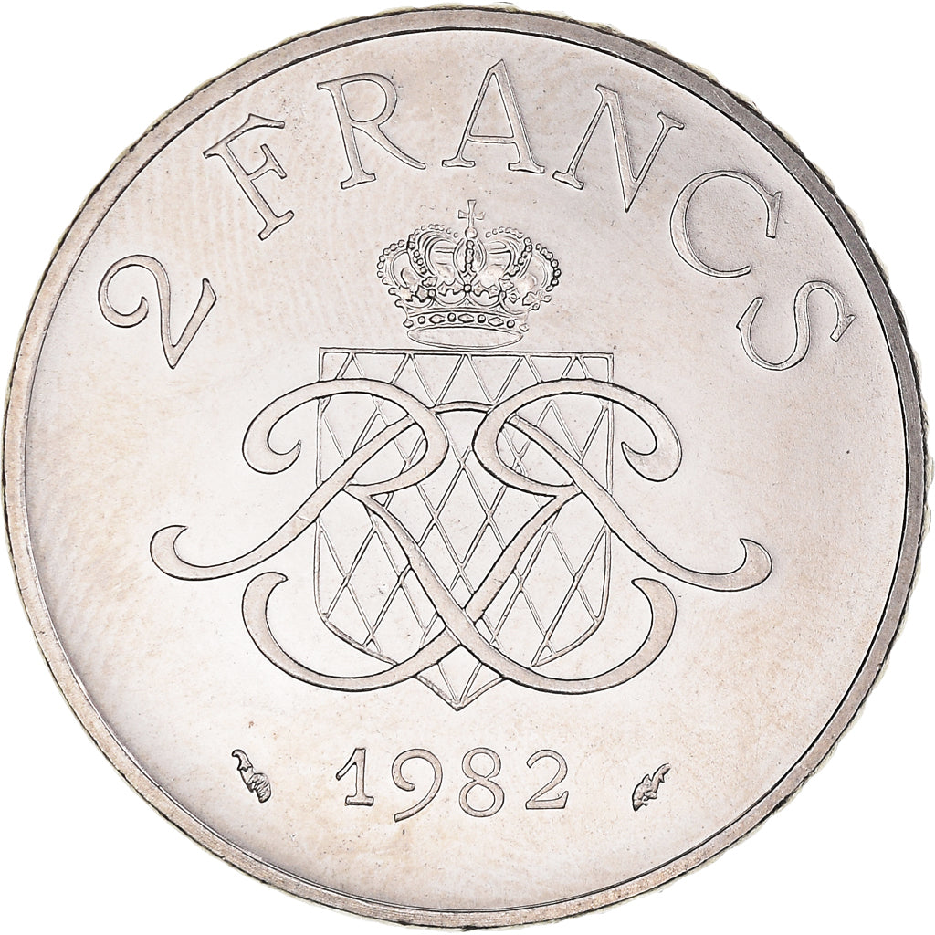 Moneta, Monaco, Rainier III, 2 Francs, 1982, SPL, Nichel, KM:157, Gadoury:MC 151