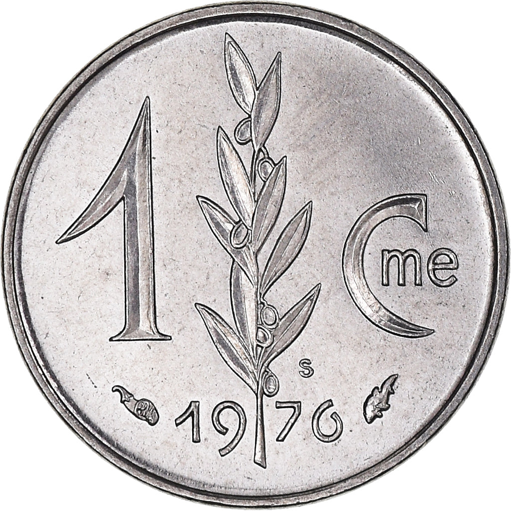 Moneta, Monaco, Rainier III, Centime, 1976, SPL, Acciaio inossidabile, KM:155