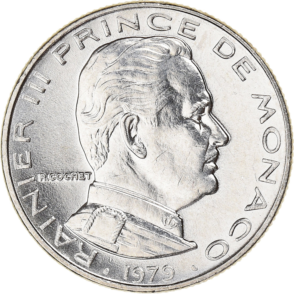Moneta, Monaco, Rainier III, 1/2 Franc, 1979, SPL, Nichel, KM:145, Gadoury:MC