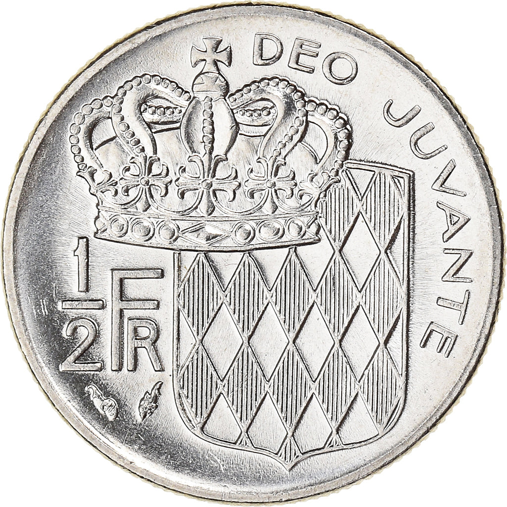Moneta, Monaco, Rainier III, 1/2 Franc, 1979, SPL, Nichel, KM:145, Gadoury:MC