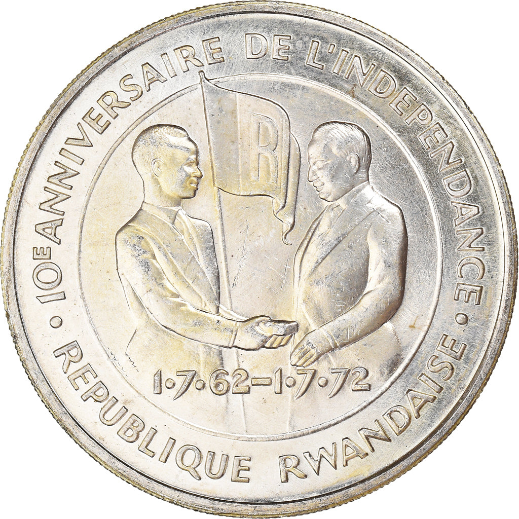 Munten, Rwanda, 200 Francs, 1972, PR, Zilver, KM:11