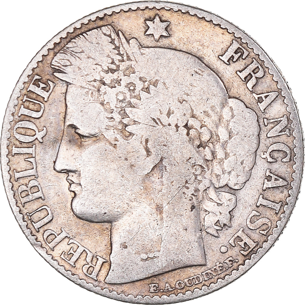 Moneta, Francia, Cérès, 50 Centimes, 1895, Paris, MB+, Argento, KM:834.1