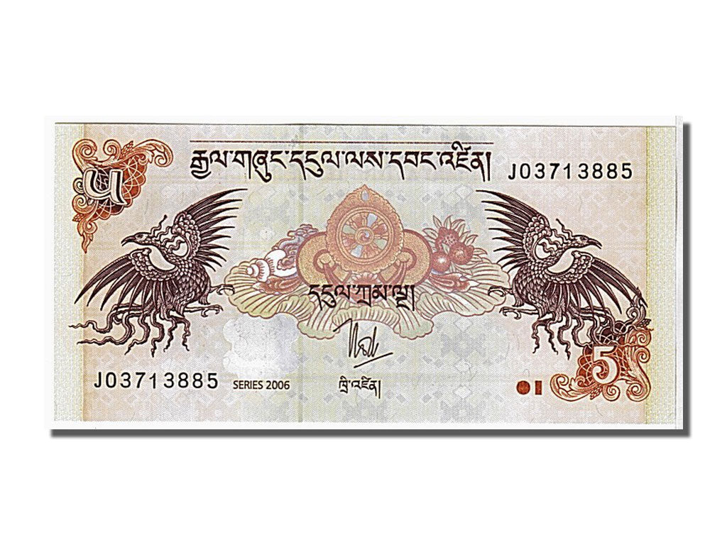 Billete, 5 Ngultrum, 2006, Bután, UNC